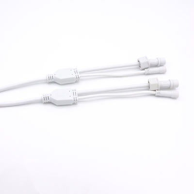 증명된 하얀 PVC 방수 Ｙ 연결기 IP68 M12  250V CCC
