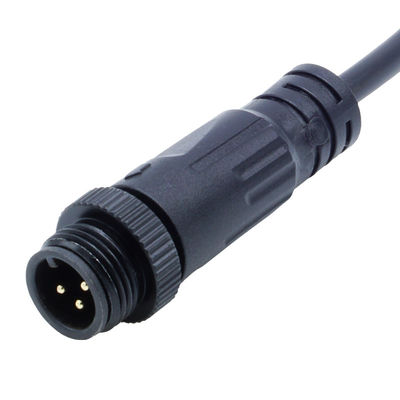 팔꿈치 여성 플러그 M12 IP68 외부 LED 조명용 방수 스크루 타입 커넥터