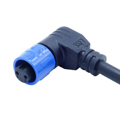 팔꿈치 여성 플러그 M12 IP68 외부 LED 조명용 방수 스크루 타입 커넥터